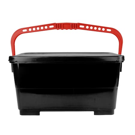 Pulex Bucket, 12 in H, Black and Red SECC70027-NNNR,SECC70043